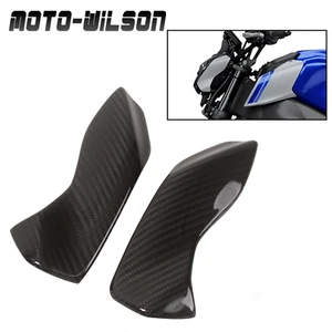For Yamaha MT09 2021 100% Carbon Fiber Front Fairing Side Panels Protect Gloss - Picture 1 of 14