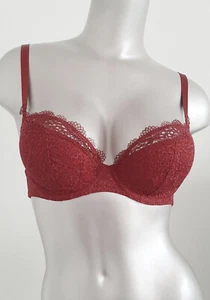 Soutien-gorge 80E (65E eu) Coque 3 parties MAISON LEJABY Elixir Carmin - Picture 1 of 5