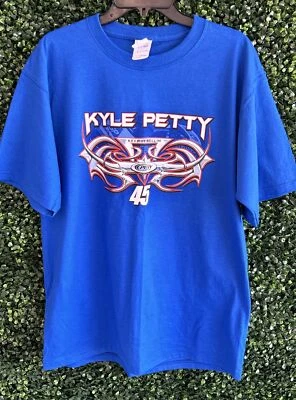 NASCAR Kyle Petty #45 "KEEP IT ROLLIN" Camiseta Gráfica Doble Cara Adulto Talla L Foto 1 de 4