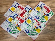 Vintage 1962 Seattle World’s Fair Silk Handkerchief Space Needle 5pc