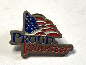 USA Patriotic Proud Volunteer Lapel Pin - Picture 1 of 1