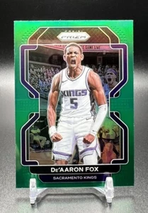 2021-22 Panini Prizm DE’AARON FOX #148 Green Prizm Parallel Sacramento Kings SP - Picture 1 of 2