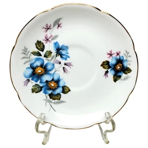 Royal Grafton Fine Bone China - Blue Flowers Floral Saucer - England - Picture 1 of 4