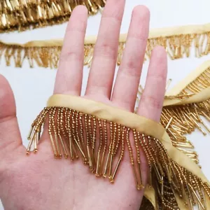 Perline Frangia Bordura Fodera Nastro Nappa Tenda Fodera Decorazione - Foto 1 di 11