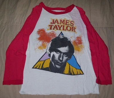 VTG 1979 JAMES TAYLOR CENTRAL PARK CONCERT NEW YORK CITY LONG SLEEVE T SHIRT 70s - Image 1 of 4