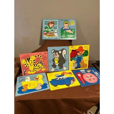 8 Playskool Wooden Puzzles  - Image 1 of 4