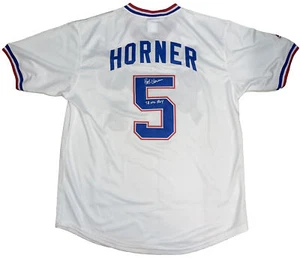 Bob Horner SIGNED #5 Atlanta Braves size 48 (XL) 1983 white throwback jersey - Picture 1 of 4