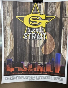 George Strait With Chris Stapleton & Little Big Town Chicago Concert poster - Picture 1 of 4