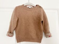 EUC! Burberry Children Baby Girl Boy Tan Khaki Cashmere Sweater 18 Months 18m