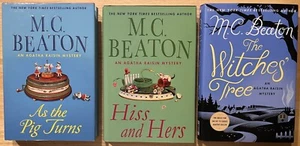 Lot of 3 MC Beaton: As Pig Turns ~ Hiss & Hers~ Witches' Tree (Agatha Raisin) HC - Picture 1 of 2