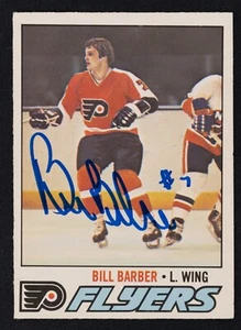Bill Barber Signed 1977 O-Pee-Chee Card #227 - Philadelphia Flyers Auto - Picture 1 of 2