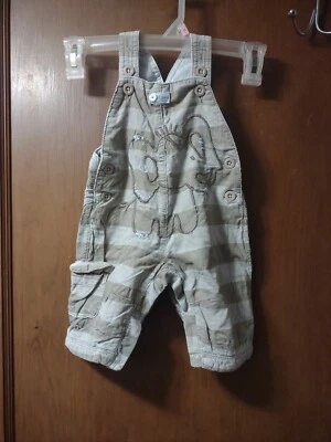 Слон Сафари зоопарк нагрудник общий Baby Boy вельветовая грузовая полоса Snap промежности подкладка - Изображение 1 из 4