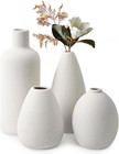 Vase Blanc Set - Lot De 4 Vases Fleur Ceramique - Vase Decoratif Pour Minimalist