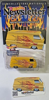 HOT WHEELS 2022 NEWSLETTER AMARILLO '66 DODGE A100 CON PEGATINA Foto 1 de 4