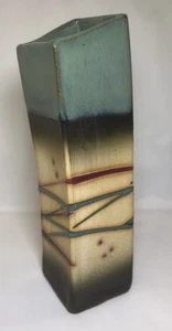Vintage Michael Cho Handcrafted Ceramic Pottery Raku Tower Vase - Picture 1 of 24