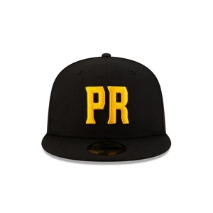 New Era 59Fifty Black Roberto Clemente Puerto Rico Grey Under Visor -NWT- 7 5/8 - Picture 1 of 5