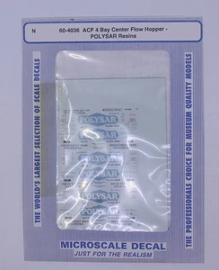Microscale 60-4036 POLYSAR Resins ACF 4 Bay Center Flow Hopper Decal Sheet - Picture 1 of 1