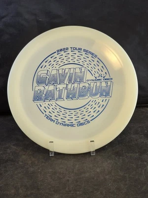 Gavin Rathburn 2022 Tour Series Dynamic Discs Felon White Blue Foil 174g - Image 1 of 4