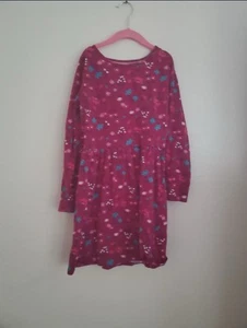 Girls Carters Kid Size 12/12a Long Sleeve Maxi Floral Button Back Dress Purple - Picture 1 of 4