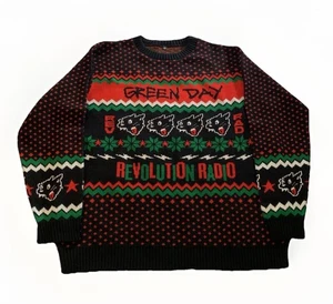 Green Day Revolution Radio Ugly Christmas Sweater RARE 2016, XL Made In USA - Bild 1 von 8