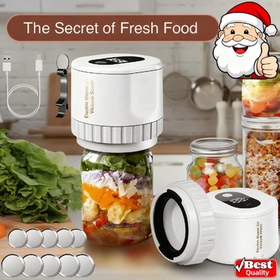 Electric Mason Genie Vacuum Sealer 80kPa Mason Jar Vacuum Sealer USB Charge NEW - Image 1 of 4