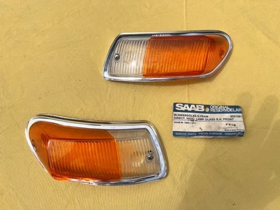 Coppia di ottime lenti indicatori anteriori Saab 99 1969/1971 - Immagine 1 di 3