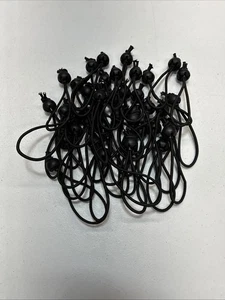 Ball Bungee Cords 40 Packs 4 Inch Black Tie Down Cords For Tarp Canopy Shelter W - Picture 1 of 2