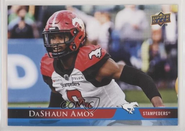 2021 Upper Deck CFL Blue DaShaun Amos #143 - Image 1 of 2