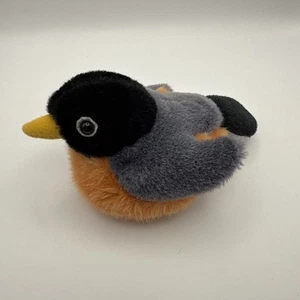 Vintage 2000 K&M Rotkehlchen Vogel Plüsch Sound Tweets Works Stofftier - Bild 1 von 4