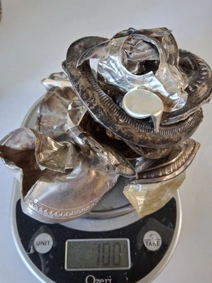 100 g de sucata de prata esterlina limpa garantia de devolução grátis toda prata 925 - Imagem 1 de 2
