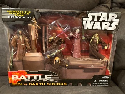 Star Wars Battle Packs Jedi vs Darth Sidious Kit Fisto Mace Windu Saesee 2006 (A - Image 1 of 4