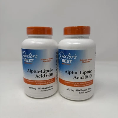 2X Doctors Best ácido alfa lipoico 600 mg (2x 180= 360 cápsulas vegetales) CADUCIDAD 07/2026 Foto 1 de 4