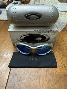 NUEVAS Gafas de sol vintage Oakley Plate Blue Fire Juliet x Metal polarizadas - Imagen 1 de 12