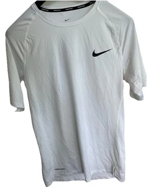 Nike Pro Compresión Suave Para Hombres XL Manga Corta Camisa de Entrenamiento Gimnasio Blanco Correr Foto 1 de 4
