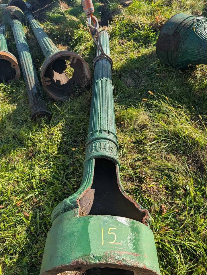 1 Винтажный рифленый NYC стальной уличный фонарь полюс лампа 9' высотой оригинал, может доставить - Изображение 1 из 4