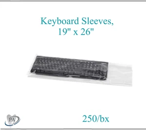 Disposable Keyboard Cover Sleeves 22"W x 14"L Universal Keyboard Sleeve, Clear - Picture 1 of 10