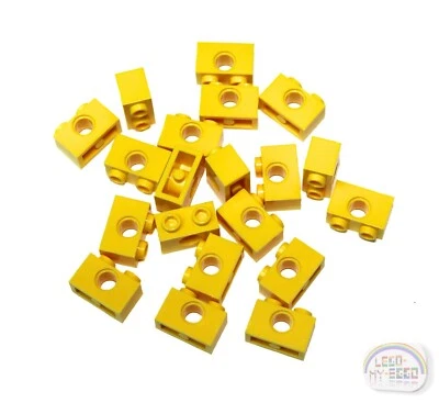 LEGO Technic - 20 x Tech Brick - 1x2 - Yellow - New - (EV3, Robot, 3700) - Image 1 of 4