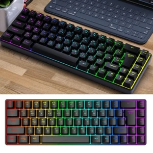 68Key CordedMembrane Gaming Keyboard More Than 18 Backlights Option Russian - Picture 1 of 10