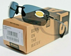 COSTA DEL MAR Gulf Shore POLARIZADAS Gafas de Sol Negro/Gris Brillante 580P NUEVAS - Imagen 1 de 6
