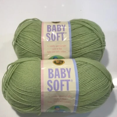 2 madejas cabeza de león bebé hilo suave pistacho 179 5 oz cada una Foto 1 de 3