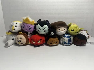 Tsum Tsum Mini Stuffed Plush Toy Lot of 11 ( Star Wars, Little Mermaid And More) - Picture 1 of 12