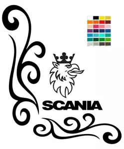 SCANIA X2 FENSTER VINYL AUFKLEBER SPEDITION INDIVIDUELL LKW 28 x 24 cm - Bild 1 von 2
