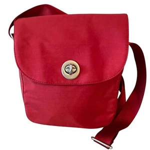 Baggallini Cross Key Orange Red Flap Front Medium Messenger Crossbody Travel Bag - Picture 1 of 9