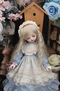 Vestido Lolita falso de 2 piezas + sombreros azul claro para muñeca Blythe 1/6 1/4 1/3 BJD DZ DZ - Imagen 1 de 6