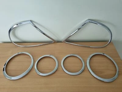 UK SELLER NEW CHROME Headlight & Rear Tail Light Trims for JAGUAR S Type 1998-03 — 第 1/4 张图片