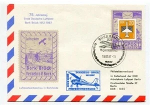 D43436 Aircrafts Aviation 75 Years First German Airmile FDC East Germany - Picture 1 of 1