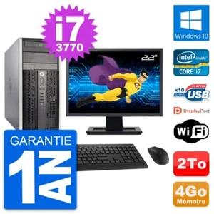 PC Tour HP Pro 6300 CMT Ecran 22" i7-3770 RAM 4Go Disque Dur 2To Windows 10 Wifi - Photo 1/3