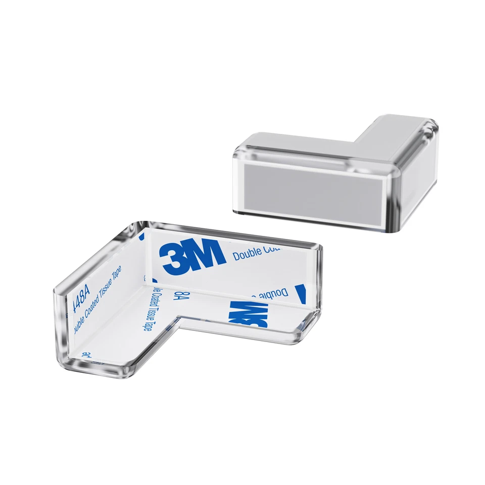 WELLGRO 16 Stück Kantenschutz eckig Eckenschutz Stoß Schutz Baby Kinder Sicherung - A15