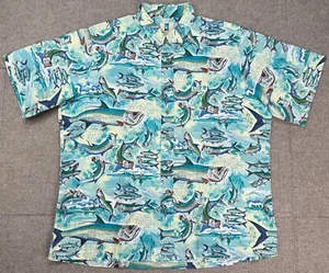 Kahala Hawaiian Islands Vintage Men's Button Down Short Sleeve Shirt Size XL - Picture 1 of 12