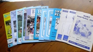 SELECTION OF 12 BURY (HOME) PROGRAMMES. - Picture 1 of 5